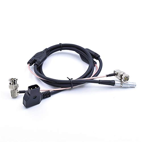 SZRMCC D Tap to 2 pin and BNC to BNC Power and SDI Video Cable for Teradek Bolt Bond Zacuto Gratical Eye (Rot |Rechtwinkliger BNC |1m) von SZRMCC
