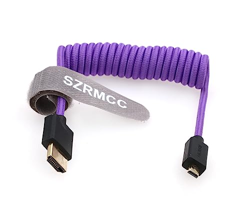 SZRMCC HDMI Kabel 8K 2.1 Micro HDMI auf HDMI Geflochtenes High Speed Stecker Extender Kabel für GoPro Hero 7 Sony A6000 A7III Nikon B500 Yoga 3 von SZRMCC