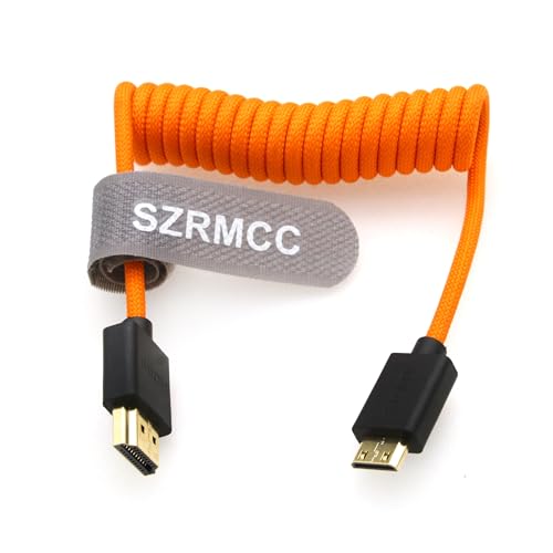 SZRMCC HDMI zu Mini HDMI 8K 2.1 Ultra High Speed Spiralkabel für Sony CX7, A7 II, A7S II, Canon EOS 70D/80D, Nikon D500, D7500, Z6/Z7 Panasonic Lumix Fuji Kamera SZRMCC HDMI zu Mini HDMI 8K 2.1 Ultra High Speed Spiralkabel für Sony CX7, A7 II, A7S II, Canon EOS 70D/80D, Nikon D500, D7500, Z6/Z7 Panasonic Lumix Fuji Kamera von SZRMCC