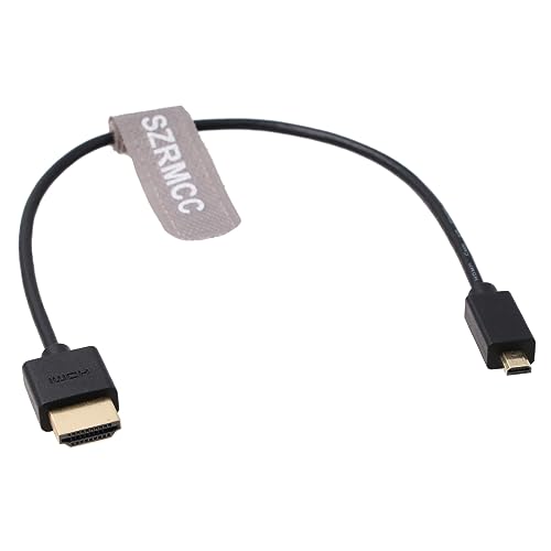 SZRMCC Micro HDMI Kabel 4K HDMI auf Micro HDMI Stecker Gerade Kabel High Speed Extender Kabel for Canon EOS M5 GoPro Hero 7Sony A7III A6000 Nikon ATOMOS Monitor 30cm SZRMCC Micro HDMI Kabel 4K HDMI auf Micro HDMI Stecker Gerade Kabel High Speed Extender Kabel for Canon EOS M5 GoPro Hero 7Sony A7III A6000 Nikon ATOMOS Monitor 30cm von SZRMCC