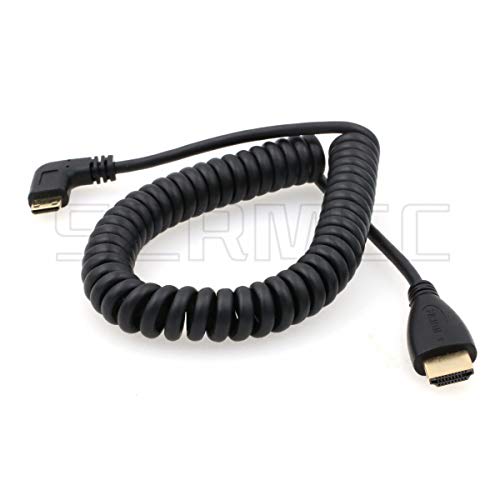 SZRMCC Mini HDMI Kabel, HDMI auf Mini HDMI 90 Grad Links Spiralkabel,High Speed Dünn 4K Ultra HD HDMI 2.0 1080P Ethernet Kabel Kompatibel mit Sony CX7 / SR7E SZRMCC Mini HDMI Kabel, HDMI auf Mini HDMI 90 Grad Links Spiralkabel,High Speed Dünn 4K Ultra HD HDMI 2.0 1080P Ethernet Kabel Kompatibel mit Sony CX7 / SR7E von SZRMCC
