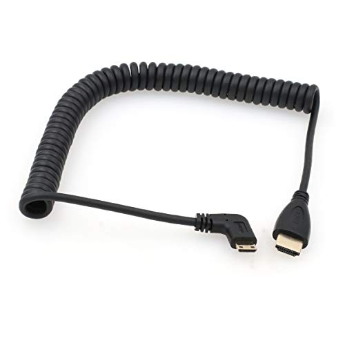 SZRMCC Mini HDMI Kabel, HDMI auf Mini HDMI 90 Grad Rechts Spiralkabel,High Speed Dünn 4K Ultra HD HDMI 2.0 1080P Ethernet Kabel Kompatibel mit Sony CX7 / SR7E SZRMCC Mini HDMI Kabel, HDMI auf Mini HDMI 90 Grad Rechts Spiralkabel,High Speed Dünn 4K Ultra HD HDMI 2.0 1080P Ethernet Kabel Kompatibel mit Sony CX7 / SR7E von SZRMCC