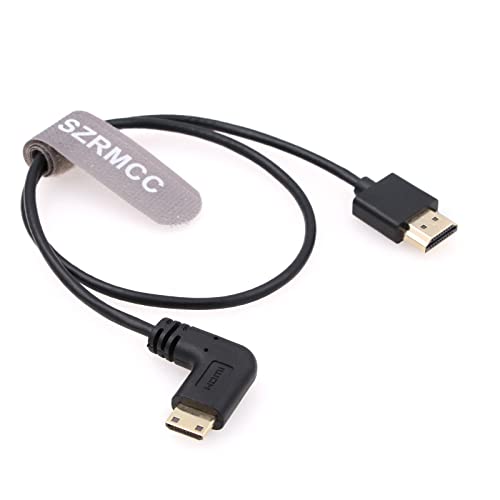 SZRMCC Mini HDMI Kabel Rechtwinklig Mini HDMI auf HDMI 8K 2.1 High Speed Ultra HD-Stecker HDTV-Kabel für Nikon D500 Sony CX7 SR7E Canon EOS 90D von SZRMCC