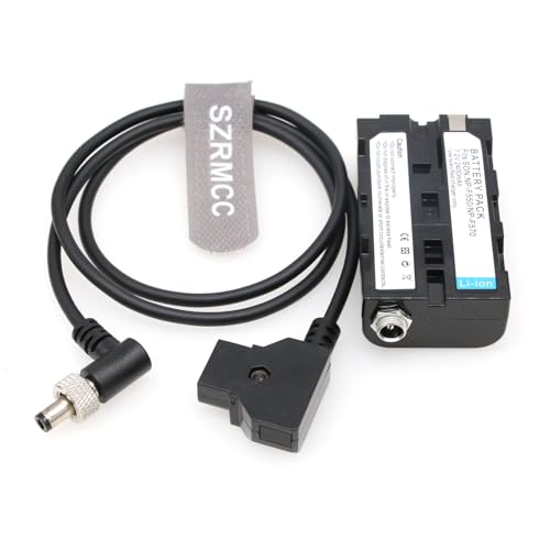 SZRMCC NP F970 F550 F770 Dummy-Akku D-Tap auf DC 5,5 x 2,5 mm Netzteilkabel für Atomos Ninja V, Shogun, SmallHD 702 Monitor BlackMagic Kameras von SZRMCC