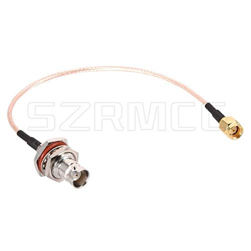 SZRMCC SMA-Stecker auf BNC-Buchse RG316 RF Koaxial-Antennenkabel (pinkes Kabel, 30 cm) von SZRMCC