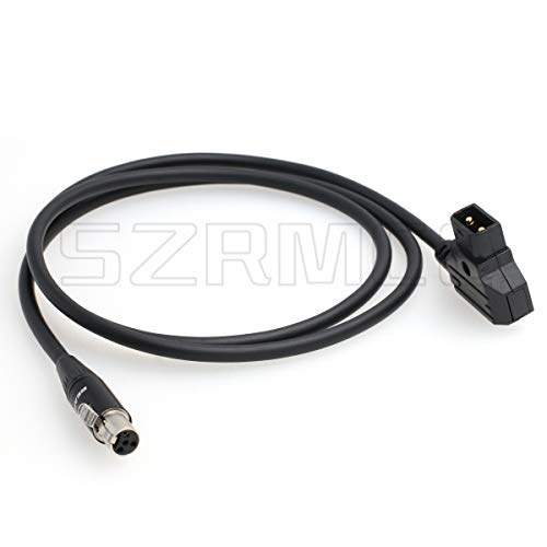 SZRMCC TVLogic VFM Monitor Alphatron EVF Stromkabel D-Tap 2-poliger Stecker auf Mini-XLR 4-polige Buchse (gerades Kabel) von SZRMCC