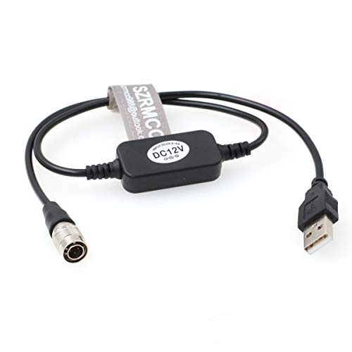 SZRMCC USB 5V 2A Mobile Powerbank auf Hirose 4 Pin mit Boost 12V Kabel für Soundgeräte 688 644 633 Zoom F4 F8 Zaxcom von SZRMCC