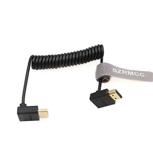 SZRMCC Ultra HD 8K HDMI 2.1 Kabel High Speed 90 Grad HDMI Up and Down Winkel auf HDMI Stecker Extender Kabel für Xbox TV PS4 PS5 Sony Canon Kamera von SZRMCC