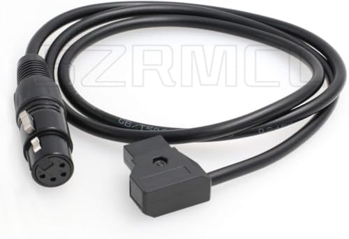 SZRMCC XLR 4-Pin auf D-Tap Stromkabel für DSLR Camcorder Practilite 602 LED Licht Sony F55 SXS Kamera Monitor (gerades Kabel) von SZRMCC