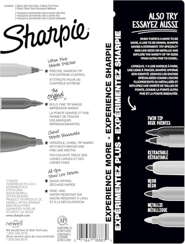 SZSZLMY Permanentmarker Variety Pack mit feinen, ultrafeinen und meißelförmigen Markern, schwarz, 6 Stück 1 SZSZLMY Permanentmarker Variety Pack mit feinen, ultrafeinen und meißelförmigen Markern, schwarz, 6 Stück 1 von SZSZLMY