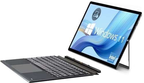 SZTPS Windows Tablet mit Tastatur,11.6 Zoll Tablet Windows 10 Intel N4020C Prozessor,2 in 1 Laptop Computer HD Touchscreen mit Abnehmbarer Tastatur 6GB+128GB,5000mah Große Batterie,Dual 2.4G&5G WiFi von SZTPS