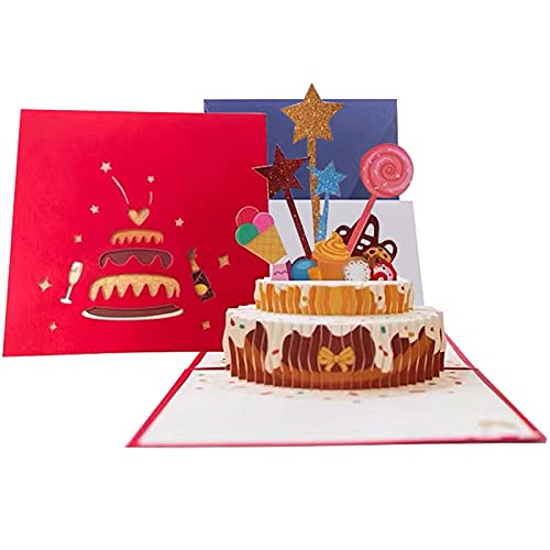 Pop-Up Geburtstagskarten, 3D Pop Up Karte Geburtstag mit Umschlag geburtstagskarte lustig, Grußkarte für Frauen, Männer, Verwandte, Freunde, Kinder, Familie, Kollegen, von SZXMDKH