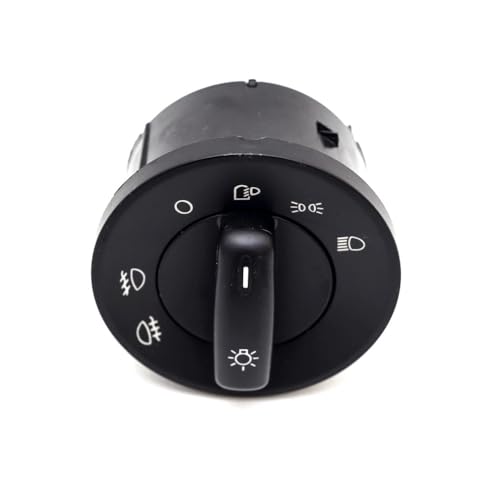 Scheinwerfer Nebel Lampe Schalter Kompatibel Mit VW Für Skoda Autoscheinwerferschalter Autoscheinwerfersensor Elektrischer Scheinwerfer-Kopflampen-Steuerschalter Autozubehör 1Z0941431 von SZYNBQ
