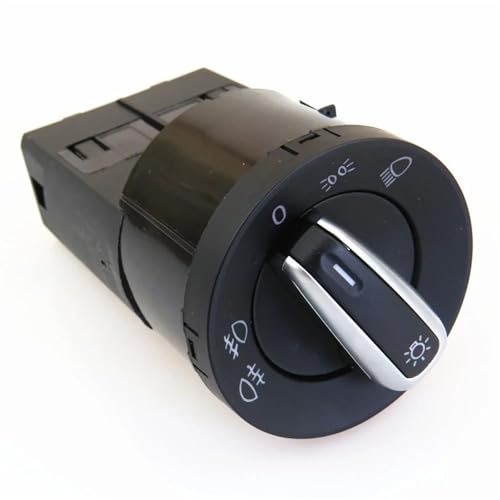 Scheinwerfer Nebel Lampe Schalter Kompatibel Mit Vw Für Golf Für Gti Mk4 1998–2006 Für Bora 1999–2005 Auto-Scheinwerfer-Nebelscheinwerfer-Lampen-Steuerschalter Scheinwerferschalter 3BD941531A von SZYNBQ