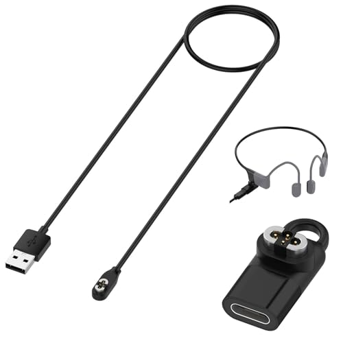 SZZCNOX Ladekabel Ladegerät Adapter Kompatibel für SHOKZ OpenSwim Pro（S710） Kopfhörer, USB Magnetisches Ladekabel für Shokz Open Swim Pro S710 Kopfhörer Zubehör (Charging Cable + Adapter) von SZZCNOX