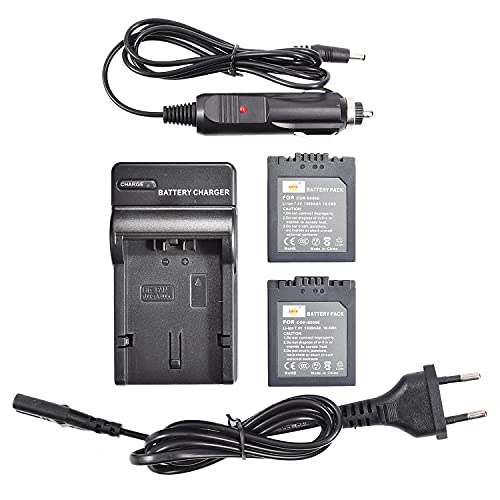DSTE®（2 Pack）Ersatz Batterie und DC62E Reise Ladegerät Compatible für Panasonic CGR-S006E Lumix DMC-FZ30 DMC-FZ50 DMC-FZ28 DMC-FZ18 DMC-FZ8 DMC-FZ38 DMC-FZ35 DMC-FZ7 LEICA V-LUX1 Kamera von DSTE