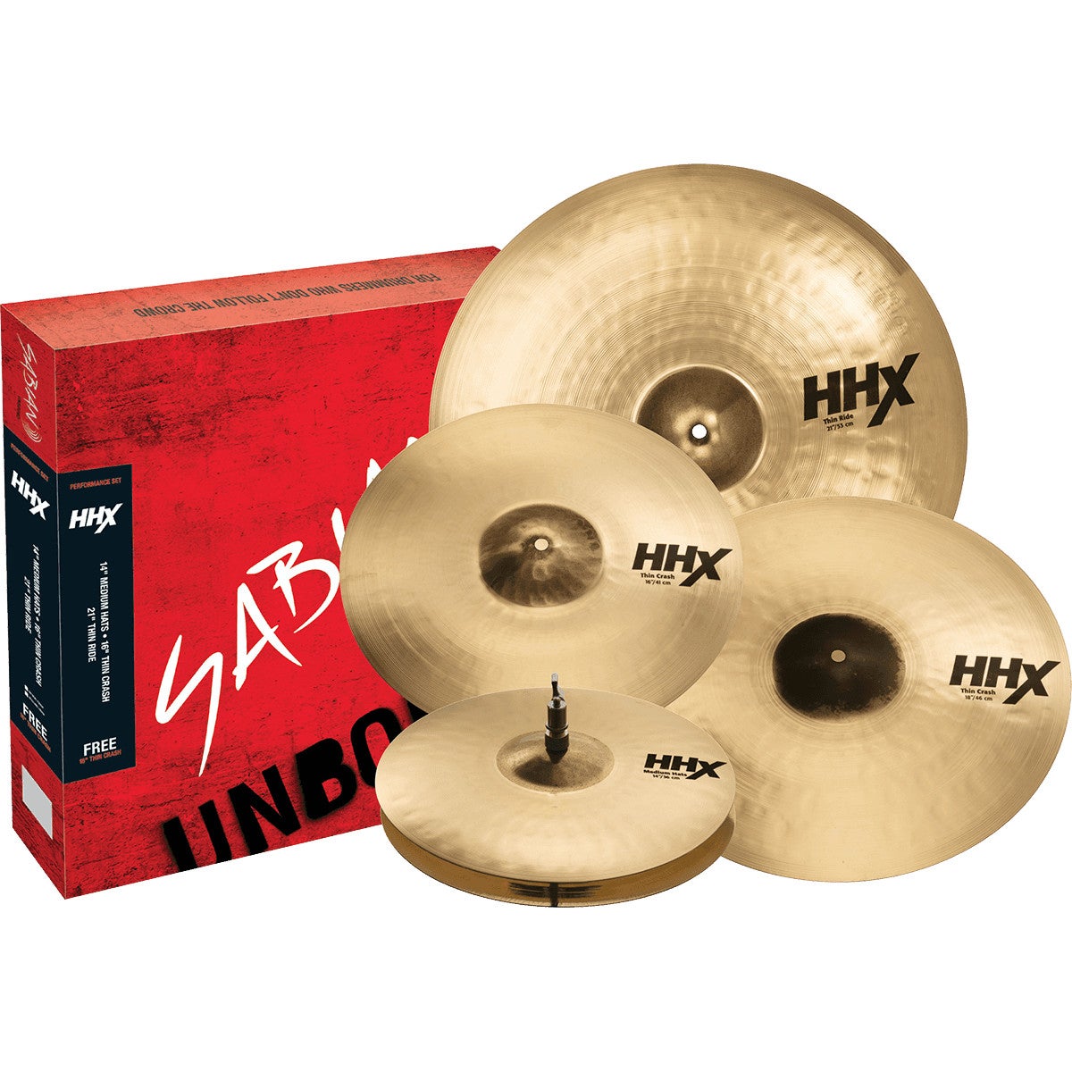 Sabian 15005XTMB HHX Performance Pack Brilliant Cymbal Pack Sabian 15005XTMB HHX Performance Pack Brilliant Cymbal Pack von Sabian
