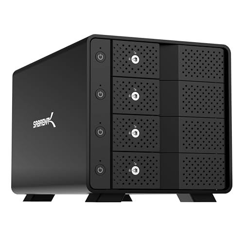 SABRENT 4 Bay Dockingstationen für Festplatten USB C 10Gbps SSD HDD Dock, Docking Station Kompatibel mit 2,5" 3.5" SATA (DS-SC4B) von SABRENT