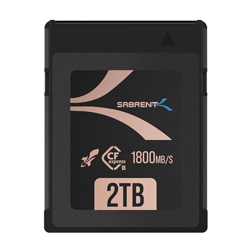 SABRENT CFexpress Speicherkarte Typ B 2TB (1800 MB/s Lesen, 1700MB/s Schreiben, cf Express Memory Card 8k raw für DSLR kameras (CF-XXIT-2TB) von Sabrent