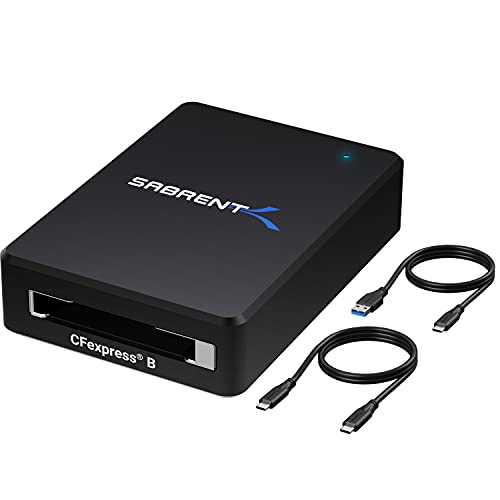 SABRENT CFexpress Typ B Kartenleser, USB 3.2 Gen 2 HIGH Speed 10 Gbit/s, Thunderbolt-kompatibel, unterstützt Android/Windows/Mac OS (CR-CFER) von Sabrent