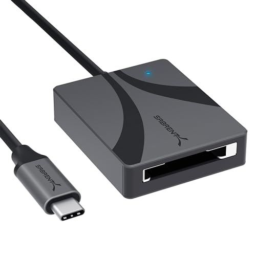 SABRENT CFexpress Typ B Kartenleser, USB typ C 3.2x2 auf CF Express speicherkartenleser, überträgt 950MBps Externe Kartenlesegeräte, cf-Express Kartenadapter für Fotografen, Videofilmer (CR-CFXB) von Sabrent