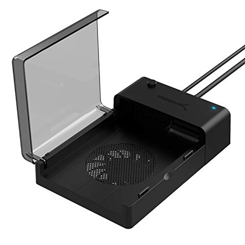 SABRENT Externe Festplatte USB 3.0 auf SATA Lay, Flache Dockingstation mit integriertem Lüfter für 2,5 oder 3,5 Zoll HDD, SSD [Unterstützung UASP und 22 TB] (EC-DFFN) von Sabrent