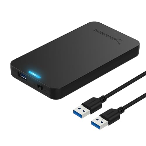 SABRENT Festplattengehäuse 2,5 Zoll, SSD HDD SATA zu USB 3.2x1 Gehäuse (EC-UASP) von Sabrent