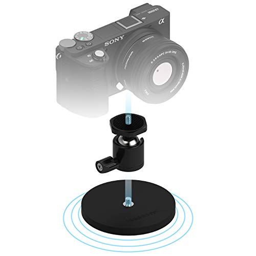 SABRENT Kamera-Magnethalter 88mm - 55KG mit 360-Grad-drehbarem Kugelkopf, und 1/4 Schraubengewinde, Kamerahalterung für Blink Actioncam DSLR GoPro usw. (CS-MG88) von SABRENT
