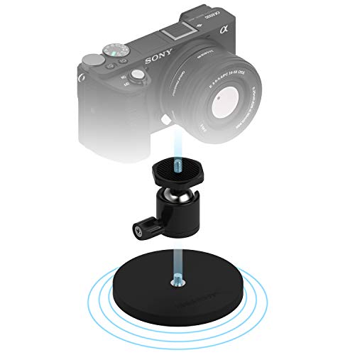 SABRENT Kamera-Magnethalter 88mm - 55KG mit 360-Grad-drehbarem Kugelkopf, und 1/4 Schraubengewinde, Kamerahalterung für Blink Actioncam DSLR GoPro usw. (CS-MG88) von Sabrent
