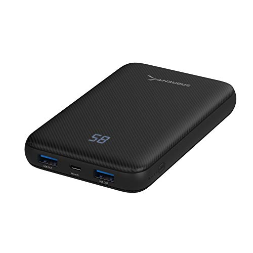 SABRENT Power Bank 10000 mAh, USB C PD externer Akku Power Ladegerät, tragbare powerbank klein Aber stark, mit Schnellladefunktion, USB 3.0, fur iPhone, Samsung Galaxy, Laptop und mehr (PB-Y10B) von Sabrent