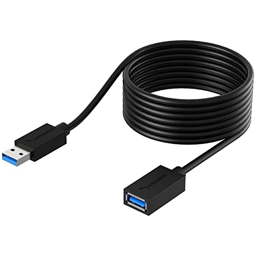 Sabrent USB Verlängerung 3.2x1 Kabel 3M, USB A Stecker auf A Buchse, Verlängerungskabel 5Gbps Superschnelle für USB-Stick, Tastatur, Drucker, Scanner, PS4, PS5, USB Hub, externe Festplatte (CB-3010) von Sabrent