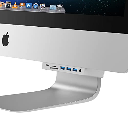 SABRENT iMac USB C Hub aktiv 3.2 Gen1 mit netzteil, 4K HDMI, 3.2 Gen2 Port + 3 USB 3.2 gen1, SD/Micro-SD-Kartenleser, 3,5mm Klinke Adapter, Exklusiv entworfen für iMac (2017 & HÖHER) (HB-SIMC) von SABRENT