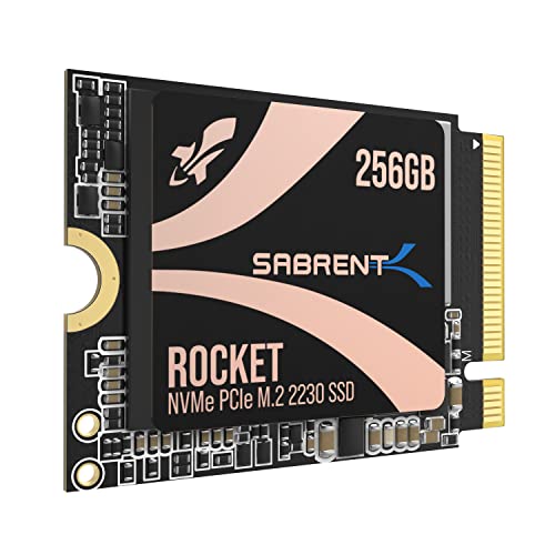 Sabrent 2230 M.2 NVMe Gen 4 256GB, Interne SSD 4650 MB/s Lesen, PCIe 4.0 X4, Internes Solid State Drive, kompatibel mit Steam Deck, Surface pro, PCs, NUCs und Laptops [SB-2130-256GB] von Sabrent