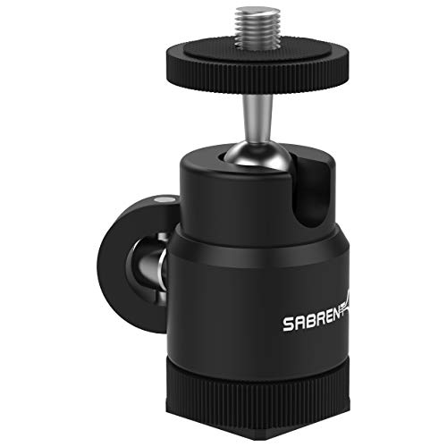 Sabrent GoPro Flexible Stativ Mini Kugel-Kopf mit Schloss und Blitzschuh Adapter (GP-TBHD) von SABRENT