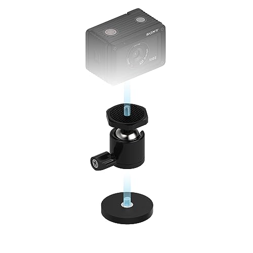 SABRENT Kamera-Magnethalter 43mm - 13KG mit 360-Grad-drehbarem Kugelkopf, und 1/4 Schraubengewinde, Kamerahalterung für Blink Actioncam DSLR GoPro usw. (CS-MG43) von SABRENT
