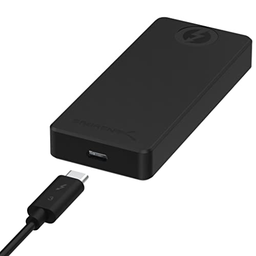 Sabrent Portable SSD Thunderbolt 3 1TB, Festplatte extern NVMe USB 3.2 Gen 2 2700 MB/s Lesen, USB 3.2 Kabel Typ C zu Typ A und Typ A zu Typ C enthalten, Externe M.2 SSD Aluminiumschale (SB-XTMQ-1TB) von Sabrent
