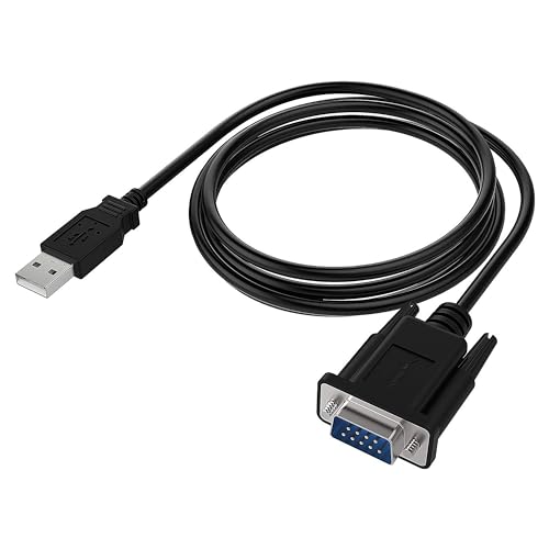 Sabrent USB auf serielles Adapter (1.8m) USB auf RS232 seriell Kabel, DB-9 Konverterkabel (9-polig) für Windows, Mac OS, Linux (CB-FTDI) von Sabrent