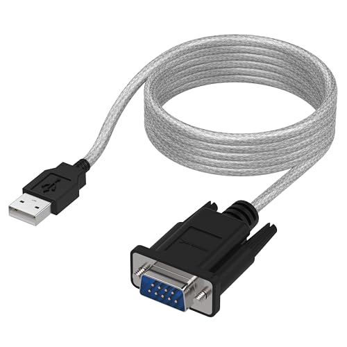 Sabrent USB auf serielles Adapter (1.8m) USB auf RS232 seriell Kabel, DB-9 Konverterkabel (9-polig) für Windows, Mac OS, Linux (SBT-USC6K) von Sabrent