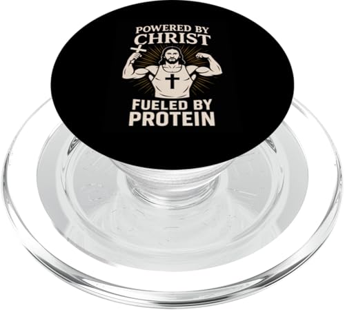 Angetrieben von Jesus, angetrieben von Protein Christian PopSockets PopGrip für MagSafe Angetrieben von Jesus, angetrieben von Protein Christian PopSockets PopGrip für MagSafe von Sacred Originals