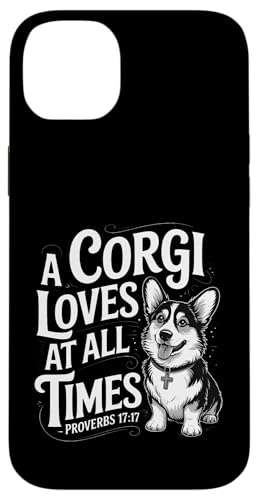 Ein Corgi liebt zu jeder Zeit einen christlichen Tierliebhaber Hülle für iPhone 14 Plus von Sacred Originals