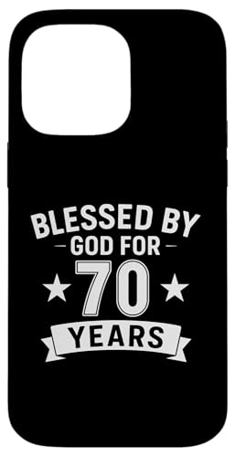 Gesegnet von Gott für 70 Jahre Alles Gute zum 70. Geburtstag Hülle für iPhone 14 Pro Max von Sacred Originals