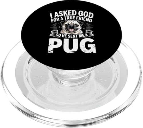 Ich habe Gott um einen wahren Freund gebeten, also hat er mir einen Mops geschickt PopSockets PopGrip für MagSafe Ich habe Gott um einen wahren Freund gebeten, also hat er mir einen Mops geschickt PopSockets PopGrip für MagSafe von Sacred Originals