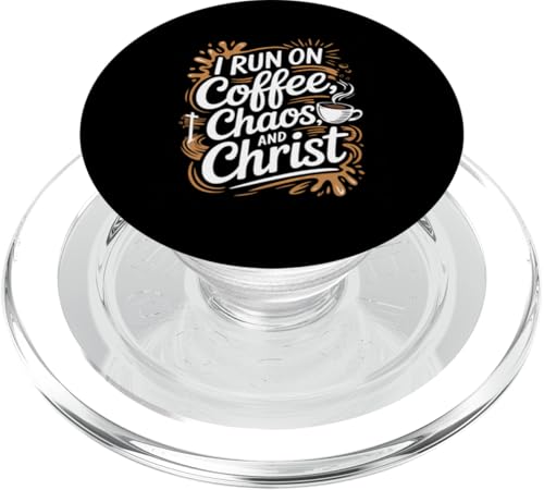 Ich laufe auf Kaffee, Chaos und Christusglaube PopSockets PopGrip für MagSafe Ich laufe auf Kaffee, Chaos und Christusglaube PopSockets PopGrip für MagSafe von Sacred Originals