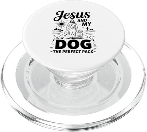 Jesus und mein Hund, der perfekte Rudel-Faith-Tierliebhaber PopSockets PopGrip für MagSafe Jesus und mein Hund, der perfekte Rudel-Faith-Tierliebhaber PopSockets PopGrip für MagSafe von Sacred Originals
