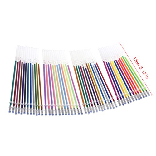 48 Farben 0,38 mm Gelschreiberminen für Glitzer-Metallic-Pastell-Schreibwaren, fluoreszierendes Textmarker-Set von Saddgo