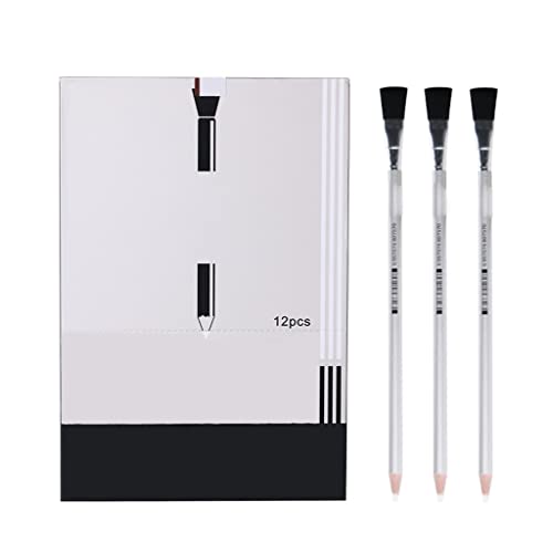Saddgo 12 Stück/Packung Doppelend-Radierstifte mit Reinigungsbürste, Skizzier-Radiergummis, Markierstifte für Künstler, Zeichnungen von Saddgo