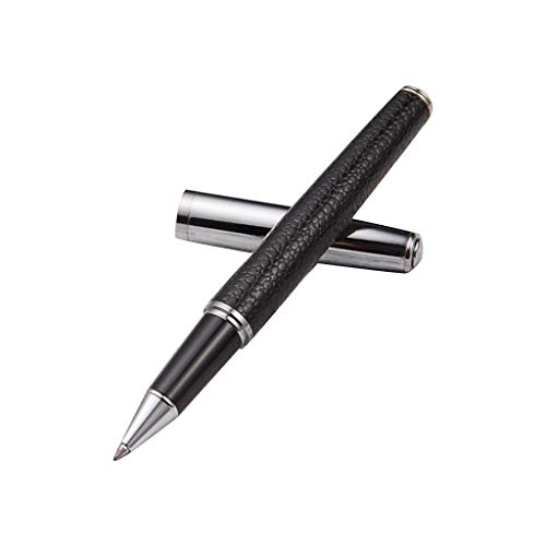 Saddgo Business Pen 0,5 mm schwarze Tinte Leder Metall Kugelschreiber Student Schreibwaren Geschenk von Saddgo