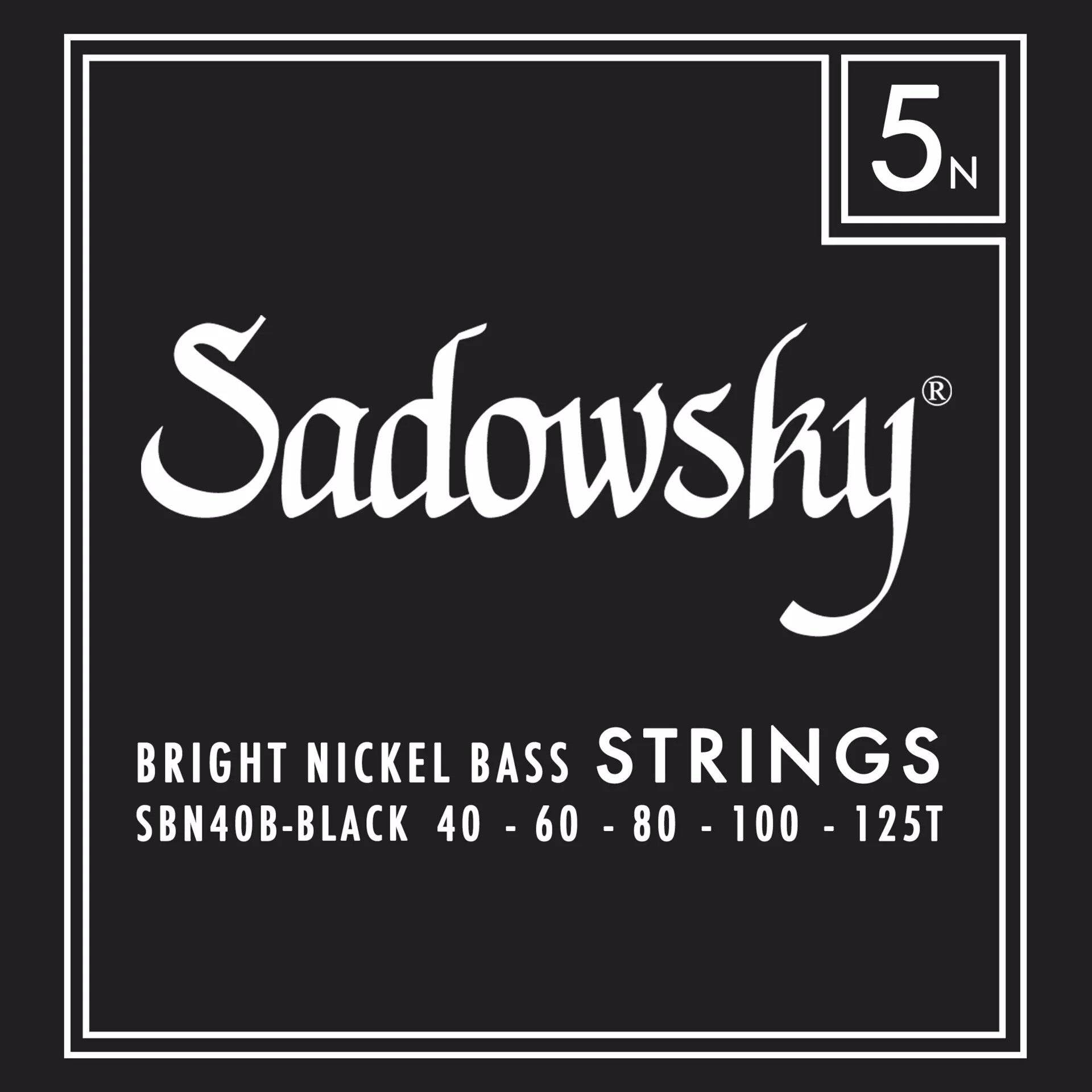 Sadowsky Black Label SBN 40B-1 Nickel Taperwound 40-125 5-String Electric Bass Guitar Strings Sadowsky Black Label SBN 40B-1 Nickel Taperwound 40-125 5-String Electric Bass Guitar Strings von Sadowsky