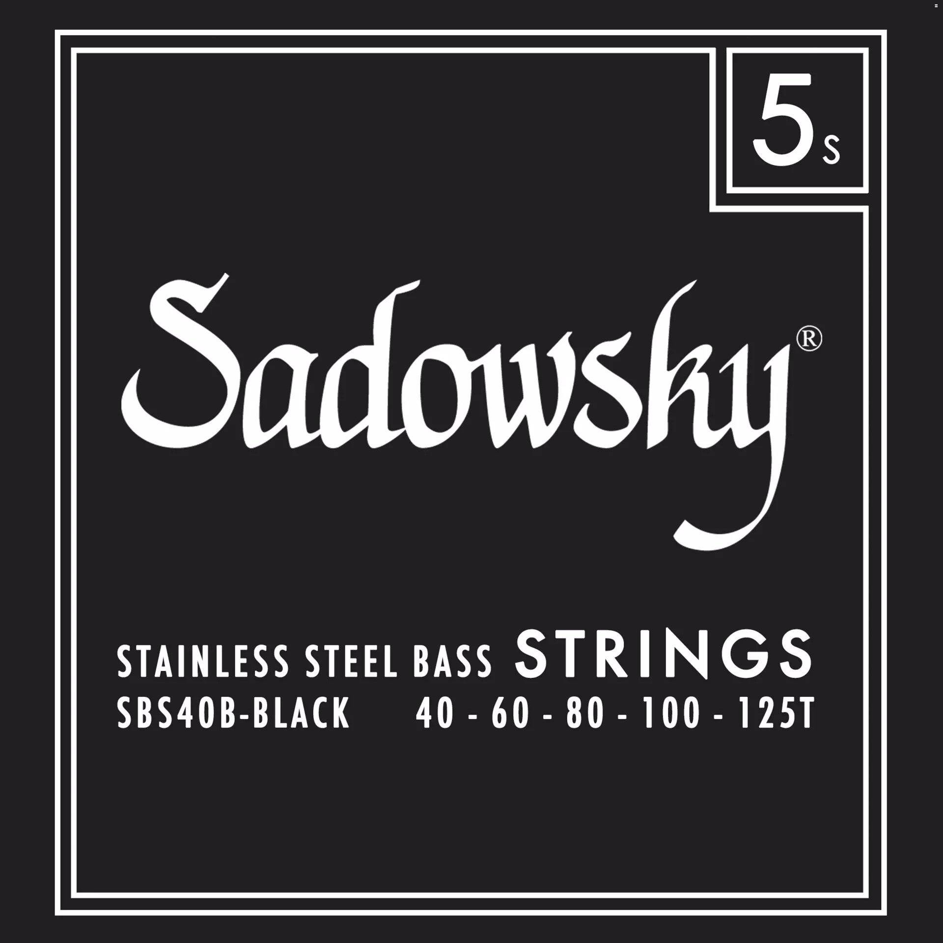 Sadowsky Black Label SBS 40B-1 Stainless Steel Taperwound 40-125 5-String Bass Guitar Strings Sadowsky Black Label SBS 40B-1 Stainless Steel Taperwound 40-125 5-String Bass Guitar Strings von Sadowsky