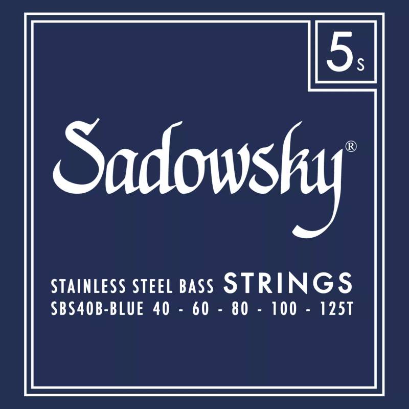 Sadowsky Blue Label Bass String Set Stainless Steel Taperwound 40-125 (5-String Pack) von Sadowsky